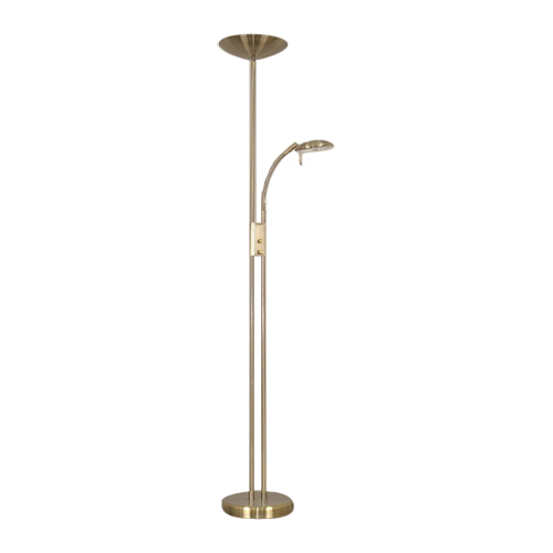 Lampe torchère 72", métal fusil