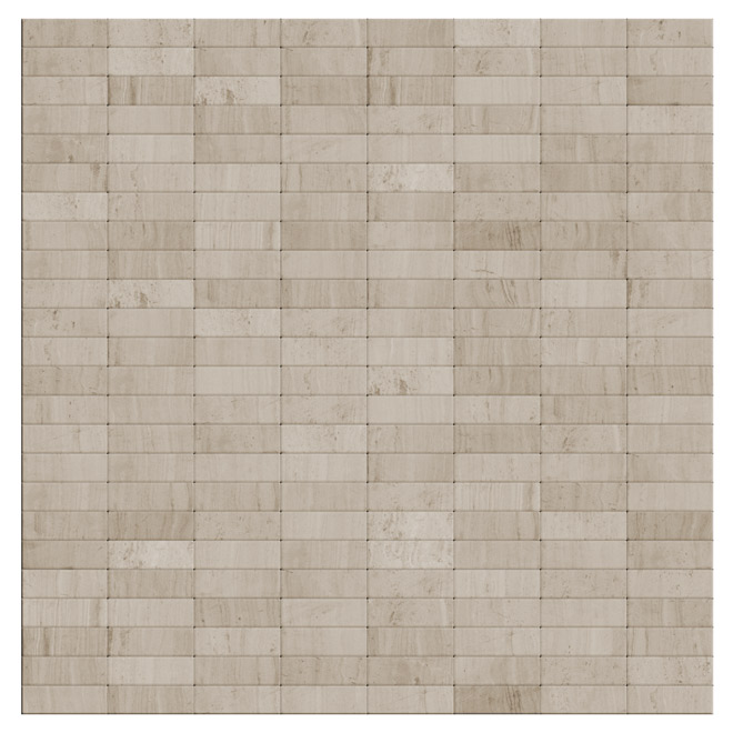 Self-Adhesive Stone Tile - Snowy - White