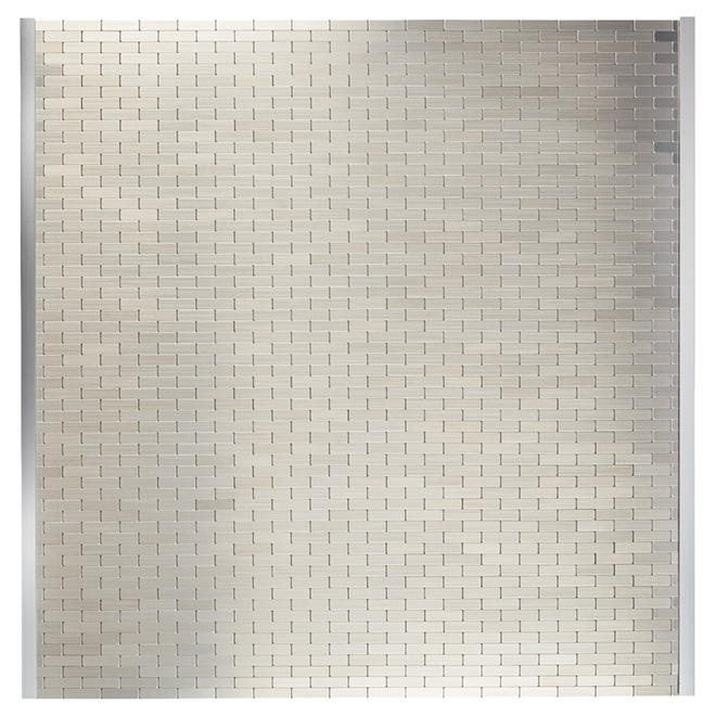 Self-Adhesive Backsplash Tile - "Bricky" - Metal