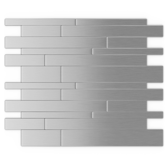 Tuile de métal autoadhésive Murano S2, acier inoxydable