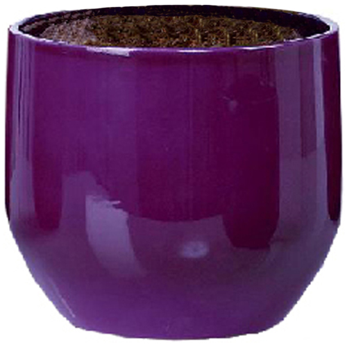 Ceramic Pot Cover "Pure Violet" 13cm - Purple