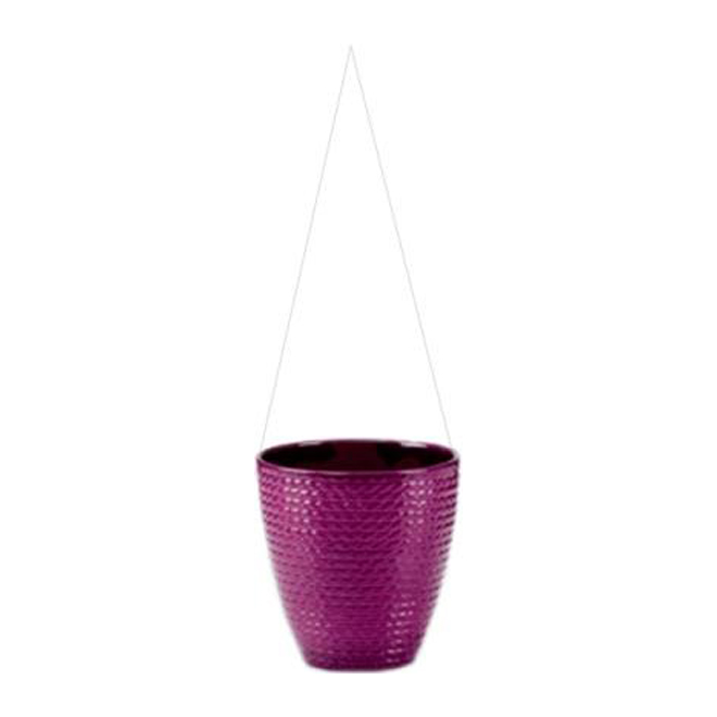 Cache-pot suspendu en céramique 15cm - Framboise
