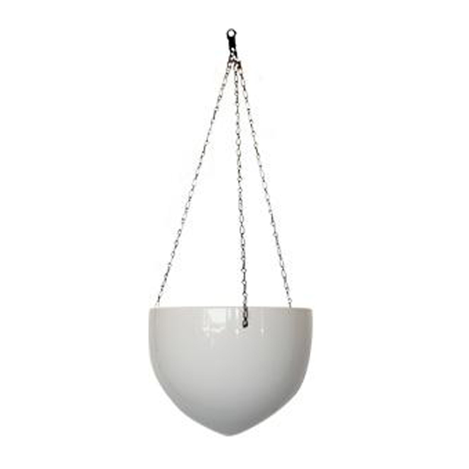 Cache-pot suspendu en céramique 22cm - Blanc