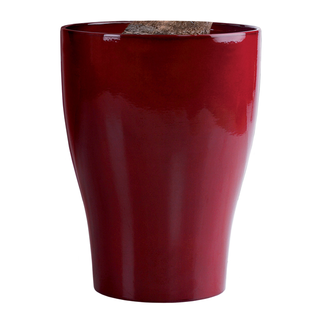 Pot en céramique 34cm - Rouge foncé