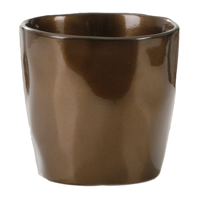 Ceramic Pot Cover 14cm - Bronze