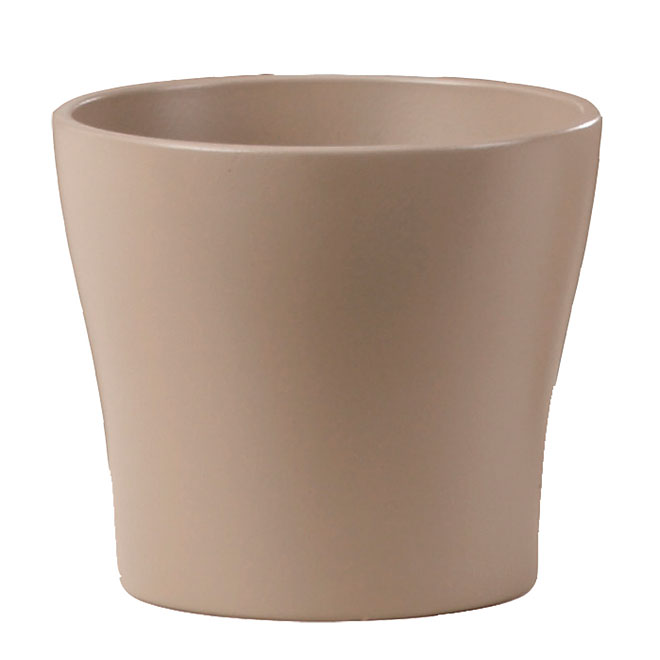 Ceramic Pot Cover 17cm - Taupe