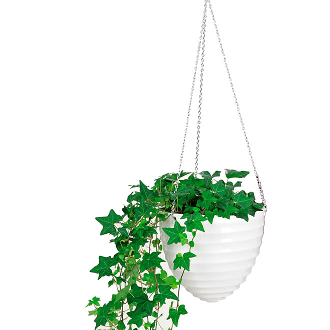 Ceramic Hanging Pot Cover 19cm - White