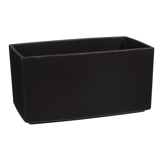 Jardinière rectangulaire en céramique, anthracite