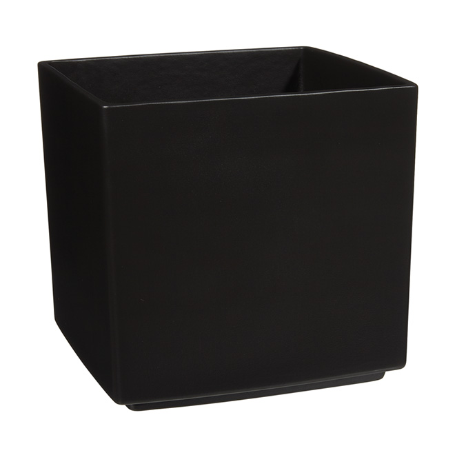 Cache-pot carré « Panna » en céramique 7 po, gris anthracite