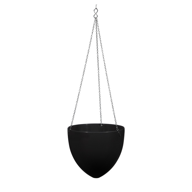 Pot suspendu en plastique 20cm - Gris métallique
