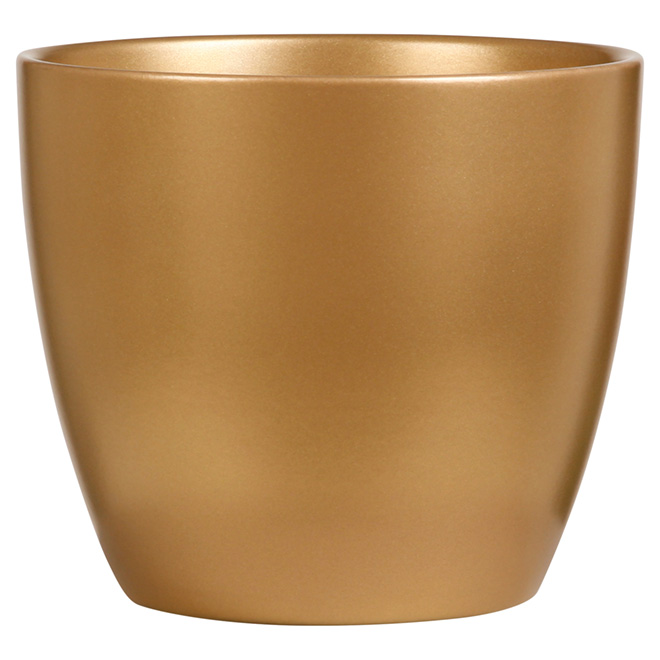 Ceramic Pot Cover - 6" Gold