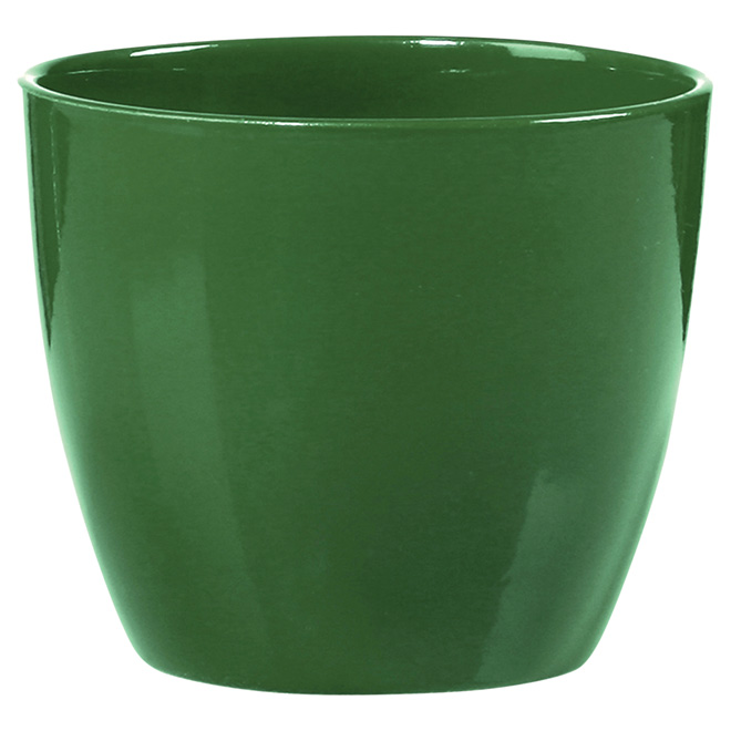 Cache-pot en céramique de 6 po, vert