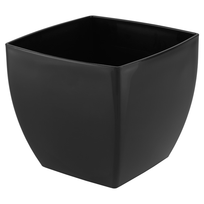 Cache-pot en plastique «Siena» 14cm - Noir