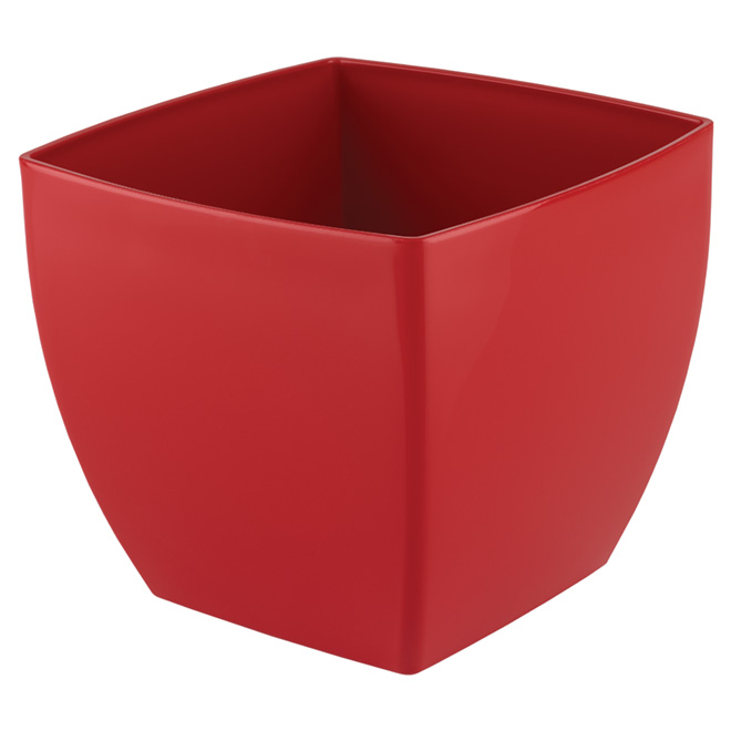 Cache-pot en plastique «Siena» 14cm - Rouge