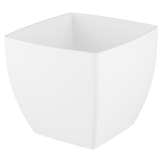 Plastic Pot Cover "Siena" 20cm - White