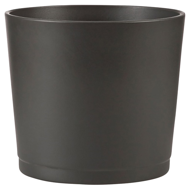 Ceramic Cover Pot - 883 - 5" - Black