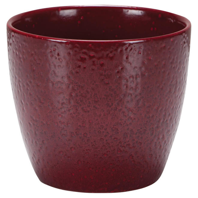 Ceramic Planter Pot - 6.2" - Dark Red