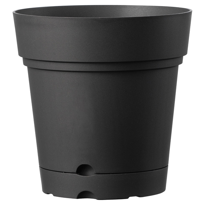 Planter Pot with Saucer - 8.6" - Black