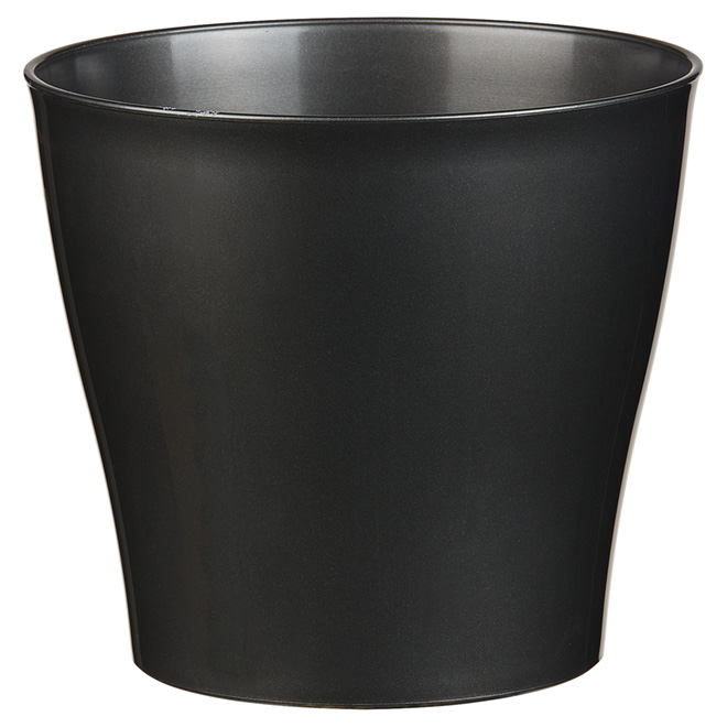 Plastic Cpver Pot - 6.6" - Black