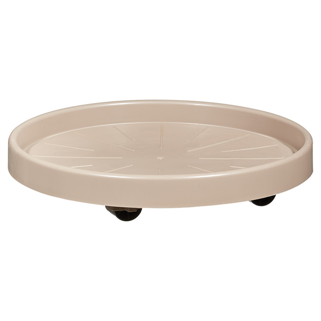 Soucoupe sur roues pour jardinière, 13,7 po, taupe
