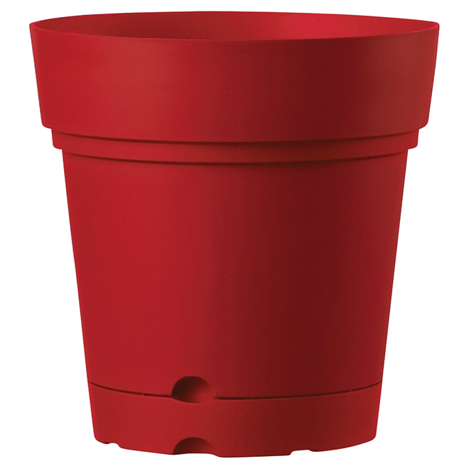 Planter Pot with Saucer - 8.6" - Red