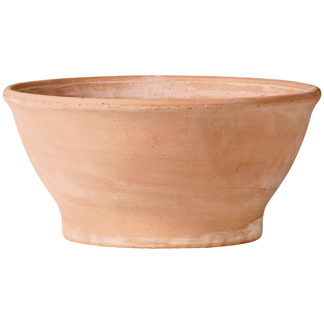 Bol de grès, 27 cm, blanchi