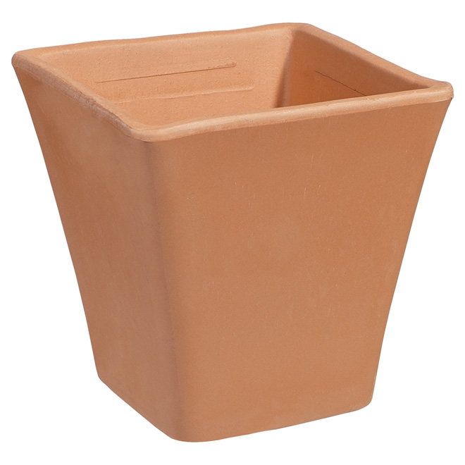 Clay Square Pot - 18 cm - Bleached