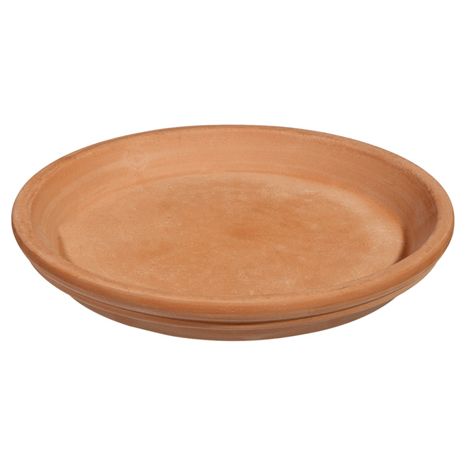 Soucoupe de grès, 24 cm, blanchi