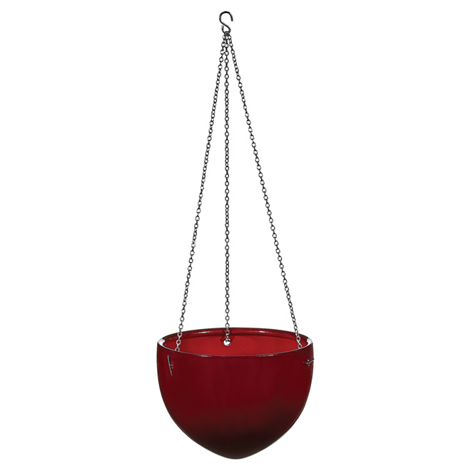 Ceramic Hanging Pot - 7" - Dark Red