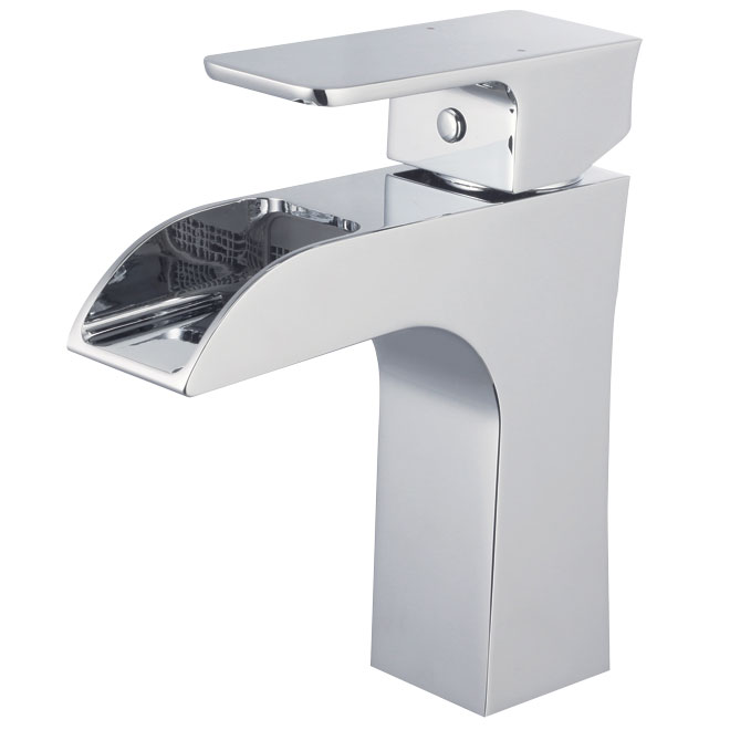 "Waterfall" lavatory faucet