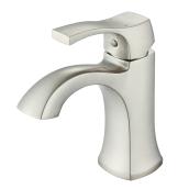 Robinet de lavabo à levier, nickel brossé