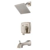 Robinet de bain et douche, 1 poignée, nickel brossé