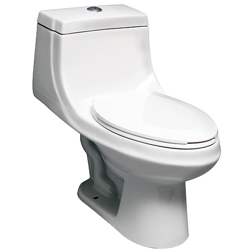 Toilette monopièce allongée