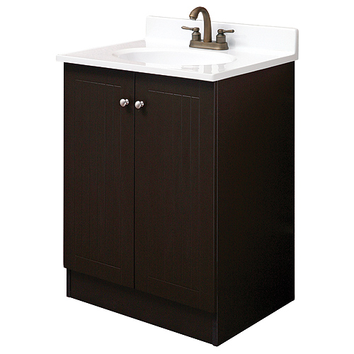 Meuble-lavabo 25 po, chocolat