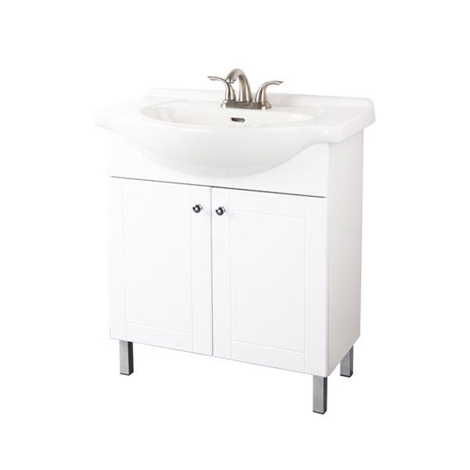 Meuble-lavabo 2 portes, blanc