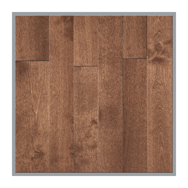 Plancher de bois franc en merisier, 3 1/4" x 3/4", cuivre