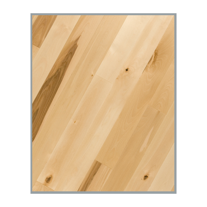 Plancher de bois franc en merisier, naturel
