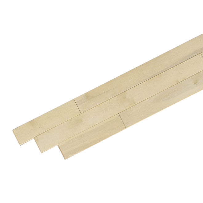 Plancher de bois franc en merisier, sable