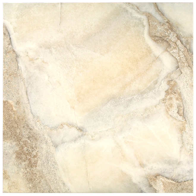 Tuiles de porcelaine « Tucuman » 22,5 x 22,5 po, beige