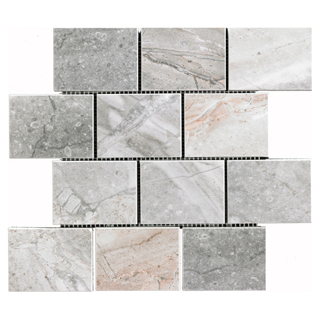 "Alpine" Porcelain Mosaic Tile 12" x 12" - Stone