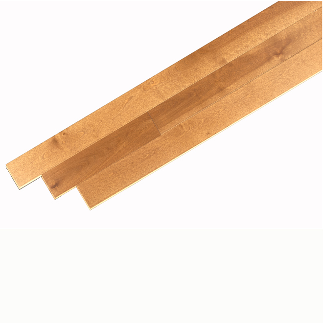 Plancher de bois franc en merisier, brun léger