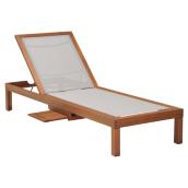 Chaise longue « Kingsbury », bois/gris
