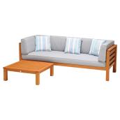 Patio Sofa and Coffee Table Set - Kingsbury - 2 Pieces
