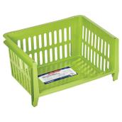 Panier de rangement empilable, vert