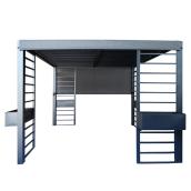 Abri-soleil de style pergola, 10' x 10', noir