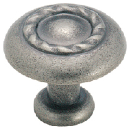 Bouton en métal fini nickel