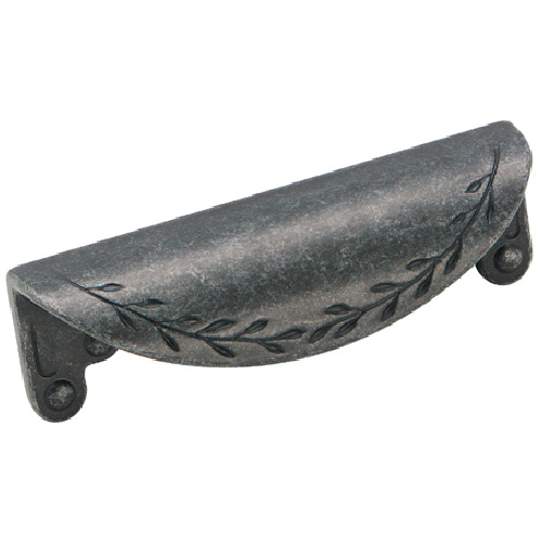 Cabinet Cup Pull - 3" - Wrought Iron Dark