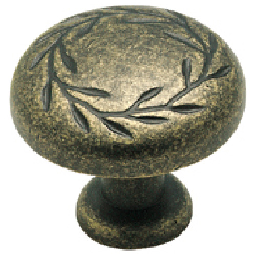 Bouton en métal fini laiton