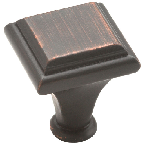 Bouton en métal fini bronze huilé