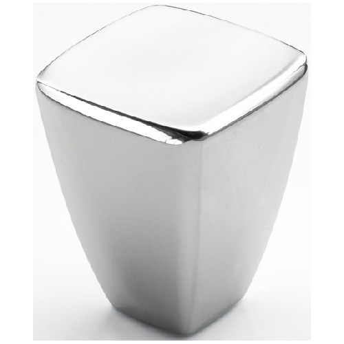 Bouton en métal fini chrome